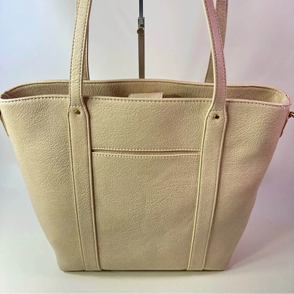 NEW WOMEN’S Style & Co Alabaster Whipstitch Braided Front Tote